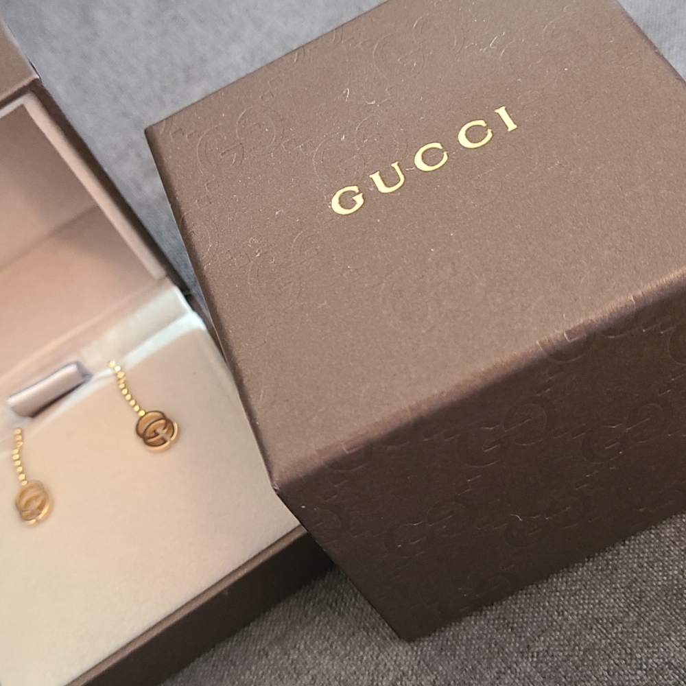 Gucci dangle 18K gold earrings - Picture 4 of 6